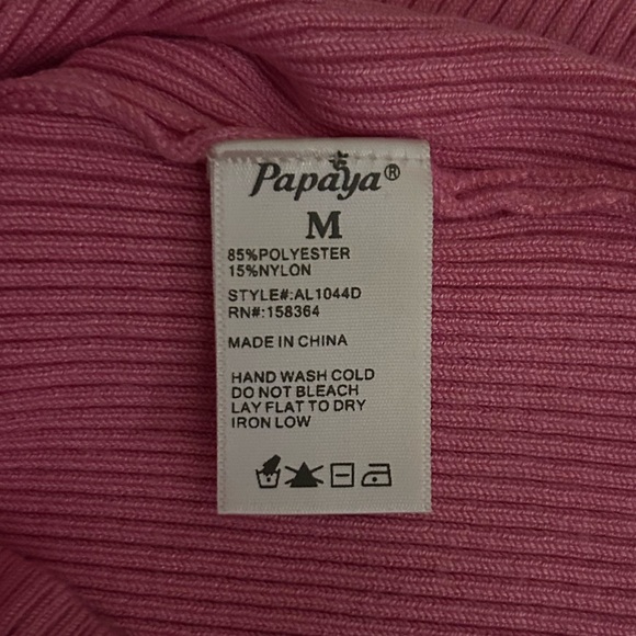 Papaya Vibrant Pink Ribbed Midi Dress - Picture 3 of 3